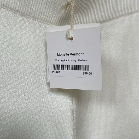 P Cill, winter white pull on pants, size M, NWT - Picture 3 of 4